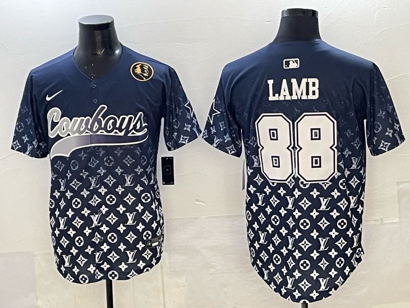Men 2025 Nike Dallas Cowboys #88 Lamb Drak Blue Limited NFL Jersey 05